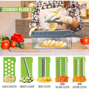 Cortador 16 em 1 Multifuncional com Coletor – Agilize sua Cozinha com Praticidade, Precisão e Organização!