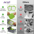 Cortador 16 em 1 Multifuncional com Coletor – Agilize sua Cozinha com Praticidade, Precisão e Organização!