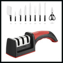 Afiador de Facas Profissional 3 em 1 | Faca Afiada em Segundos – Seguro, Rápido e Indispensável na Cozinha!