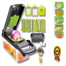 Cortador 16 em 1 Multifuncional com Coletor – Agilize sua Cozinha com Praticidade, Precisão e Organização!